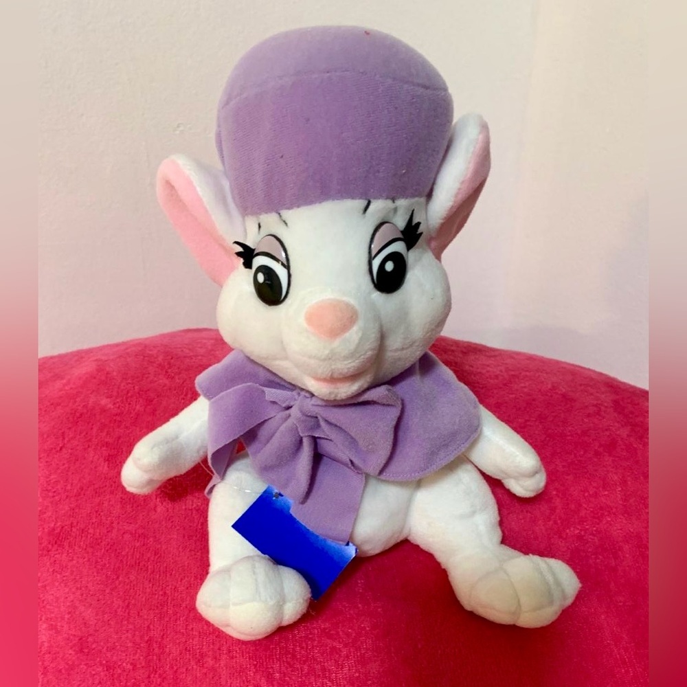 Adorable White and Purple Plush Toy